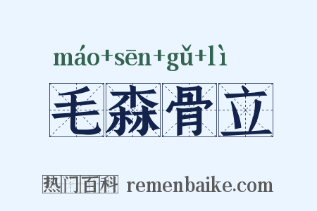 毛森骨立是什么意思的图片